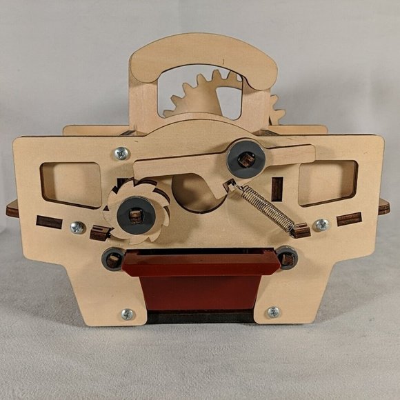 KiwiCo Card Shuffling Machine Shuffler Wood Kiwi Co Build your own RETIRED BUILT - Picture 2 of 9